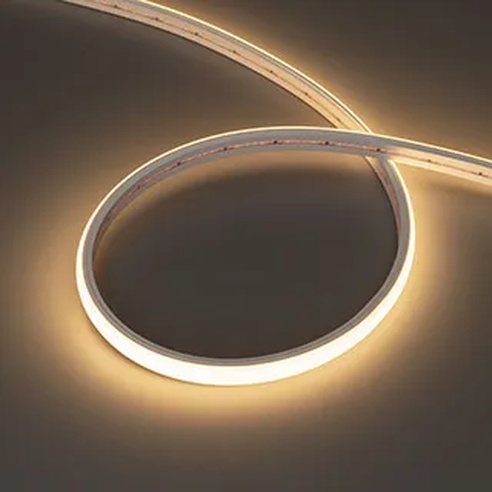 Лента герметичная MOONLIGHT-TOP-X320-11x7mm 24V Warm3000 (10 W/m, IP65, CSP, 0,5m, wire x1) (Arlight, Образец)