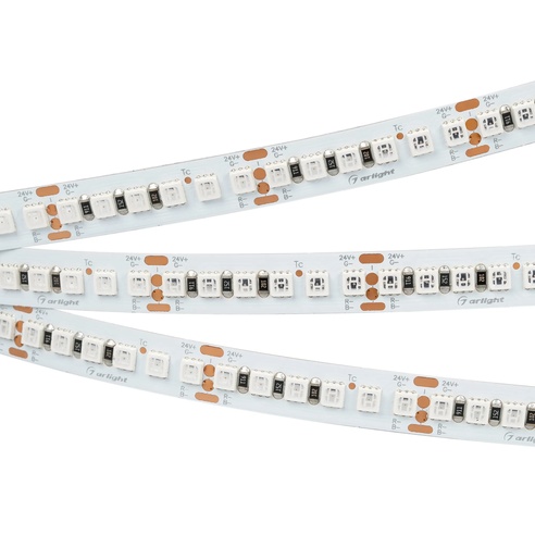 Лента светодиодная RT-G168-10mm 24V RGB (17.3 W/m, IP20, 3838, 5m) (Arlight, Открытый)