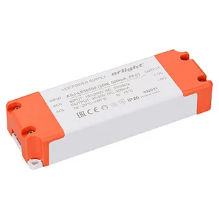 Блок питания ARJ-LE50500 (25W, 500mA, PFC) (Arlight, IP20 Пластик, 3 года) - изображение товара