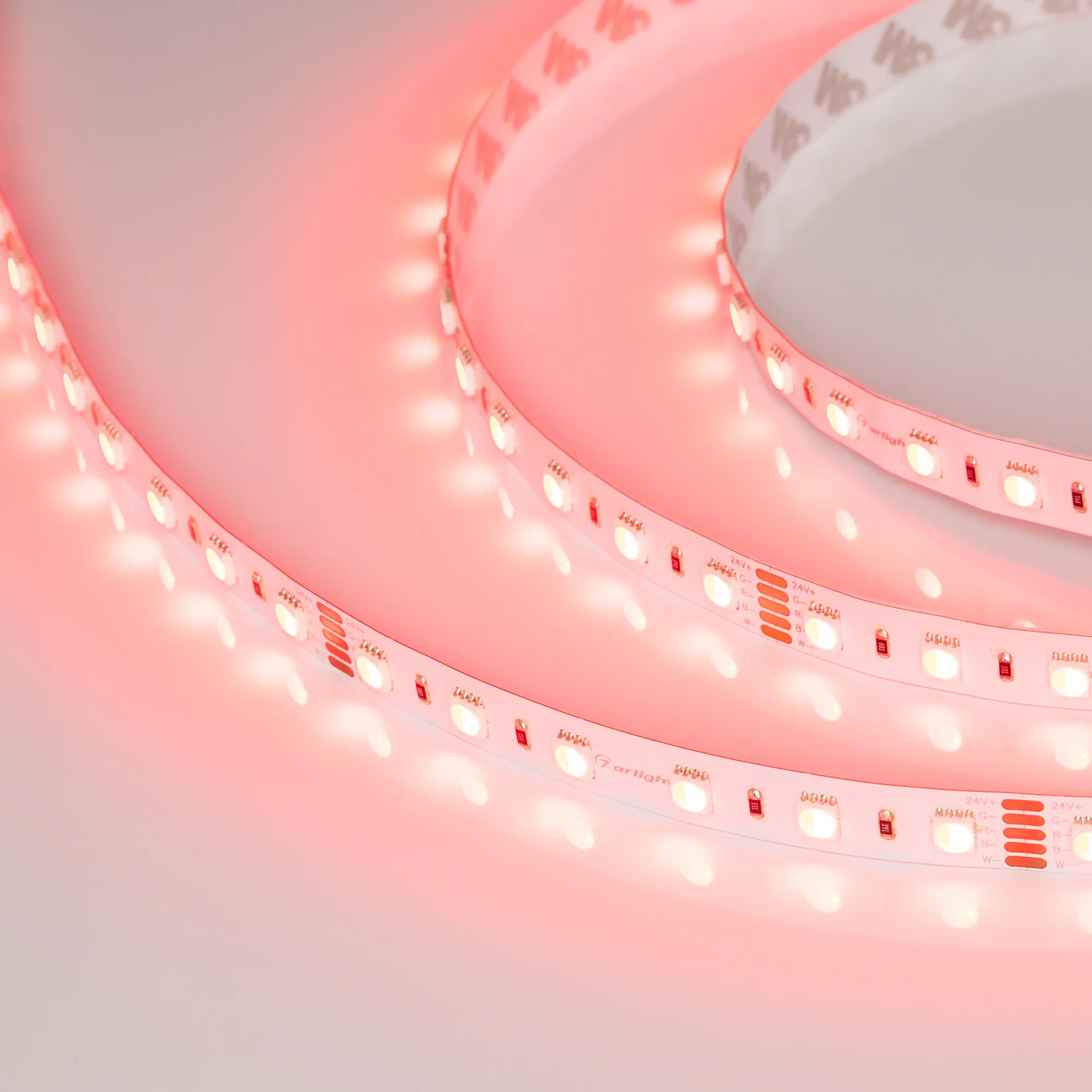 Лента светодиодная RT-B60-12mm 24V RGBW-Warm-4-in-1 (19.2 W/m, IP20, 5060, 5m) (Arlight, Открытый) - изображение товара
