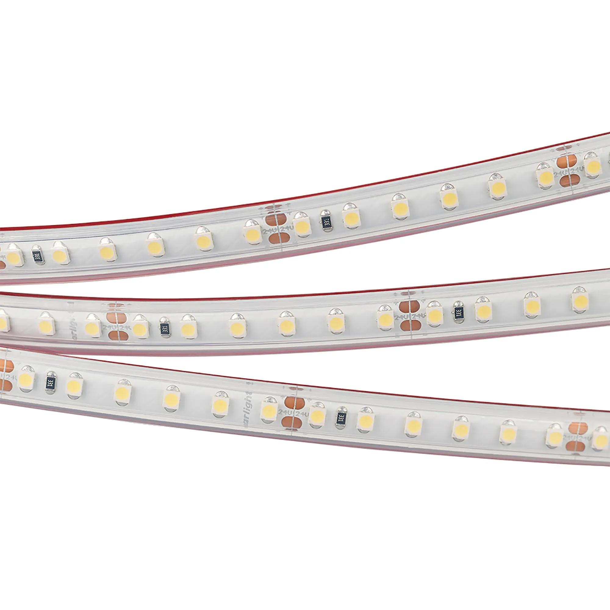 Лента светодиодная RTW 2-5000PS-50m 24V White6000 2x (3528, 120 LED/m, LUX) (Arlight, 9.6 Вт/м, IP67)